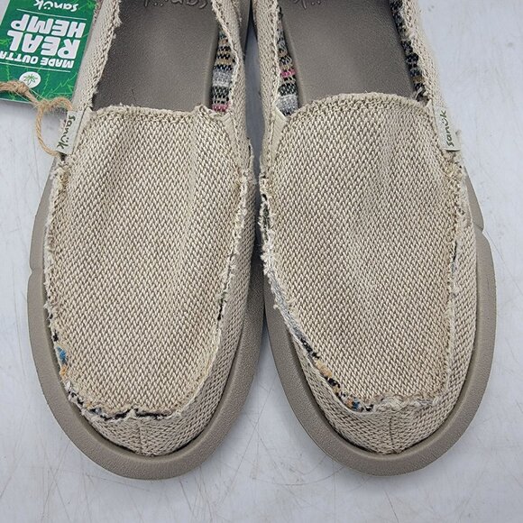 Sanuk Donna Hemp Womens 6 Beige Slip On Shoes Casual Lightweight SWF1160 - Picture 10 of 14